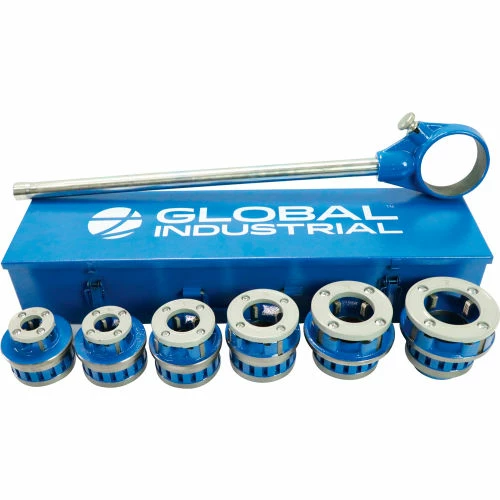 Global Industrial Manual Ratcheting Threader Set, 1/2" - 2" Capacity 2 Global Industrial Manual Ratcheting Threader Set, 1/2" - 2" Capacity