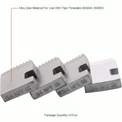 Global Industrial Power Treading Alloy Dies, 3/4" - Pkg Qty 4 -Pumps Sales 604064IN 1wco