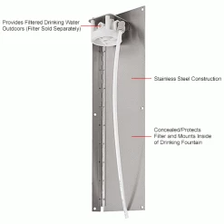 Water Filter Door & Bracket For Global Industrial™ Stainless Steel Outdoor Drinking Fountains -Pumps Sales 604109IN 1wco