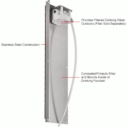 Water Filter Door & Bracket For Global Industrial™ Rotocast Outdoor Drinking Fountains -Pumps Sales 604110IN 1wco