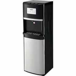 Global Industrial® Tri-Temp Non-Filtered Water Dispenser, Black With Stainless