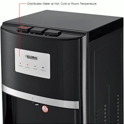 Global Industrial® Tri-Temp Non-Filtered Water Dispenser, Black With Stainless -Pumps Sales 670435IN 3wco