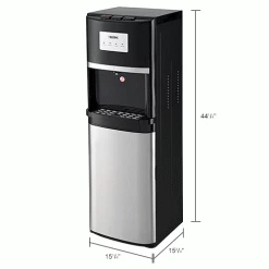 Global Industrial® Tri-Temp Non-Filtered Water Dispenser, Black With Stainless -Pumps Sales 670435IN dim