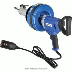 Global Industrial Electric Auto-Feed Handheld Drain Cleaner For 3/4"-3"ID, 5/16"x25' Cable -Pumps Sales 670462IN 1wco
