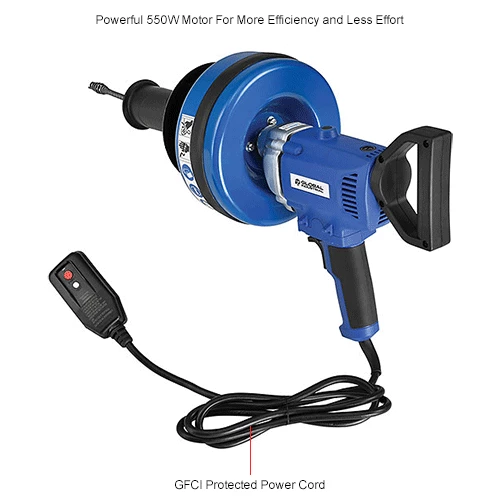 Global Industrial Electric Handheld Drain Cleaner For 3/4"-3"ID, 0-500 RPM, 3 Cables 8 Global Industrial Electric Handheld Drain Cleaner For 3/4"-3"ID, 0-500 RPM, 3 Cables - Image 6
