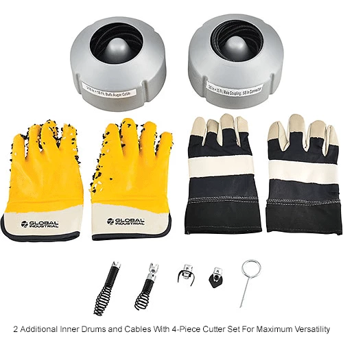 Global Industrial Electric Handheld Drain Cleaner For 3/4"-3"ID, 0-500 RPM, 3 Cables 9 Global Industrial Electric Handheld Drain Cleaner For 3/4"-3"ID, 0-500 RPM, 3 Cables - Image 7