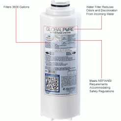 Global Pure Replacement Water Filter, 3,600 Gallon Capacity -Pumps Sales 761215IN 1wco
