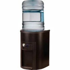 Aquaverve Degree Commercial Countertop RoomTemp/Cold Bottled Water Cooler - Black Stainless