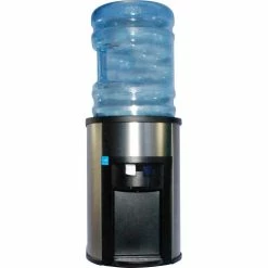 Aquaverve Degree Commercial Countertop RoomTemp/Cold Water Bottled Water Cooler-Stainless Steel
