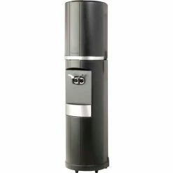 Aquaverve Fahrenheit Model Commercial Room Temp/Cold Bottled Water Cooler - Black Silver Trim