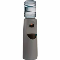 Aquaverve Koncept Model Commercial Hot/Cold Bottled Water Cooler Dispenser - Grey W/Black Trim