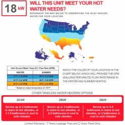 Atmor 912 240V 18 kW 3.73 GPM Tankless Electric Water Heater -Pumps Sales AT 912 18TP 4