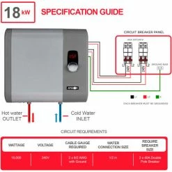 Atmor 912 240V 18 kW 3.73 GPM Tankless Electric Water Heater -Pumps Sales AT 912 18TP 5