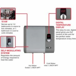Atmor 912 240V 18 kW 3.73 GPM Tankless Electric Water Heater -Pumps Sales AT 912 18TP 6