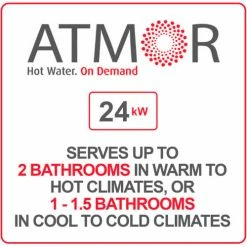 Atmor 912 240V 24 kW 4.65 GPM Tankless Electric Water Heater 18 Atmor 912 240V 24 kW 4.65 GPM Tankless Electric Water Heater -Pumps Sales AT 912 24TP 1