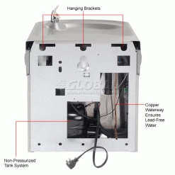 Elkay ADA Barrier Free Water Cooler, Stainless Steel, Wall Hung, 115V, 60Hz, 5 Amps, EZS8S -Pumps Sales B190403 3wco