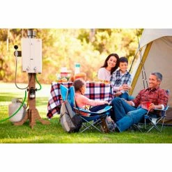 Eccotemp L10 Portable Outdoor Tankless Water Heater, 12V Pump/Strainer/Shower Set - L10-PSSET