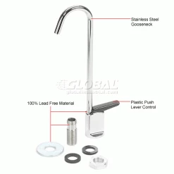 Elkay Push Lever 8-1/4"High Gooseneck Glass Filler, LK1110 -Pumps Sales B384158 1wco