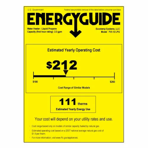Eccotemp FVI12-NG Natural Gas Indoor Forced Vent Tankless Water Heater 5 Eccotemp FVI12-NG Natural Gas Indoor Forced Vent Tankless Water Heater - Image 3