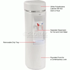 Oasis Atlantis Series Water Cooler, Two Piece Hot Tank, Hot N'Cold™, White -Pumps Sales B606530 1wco