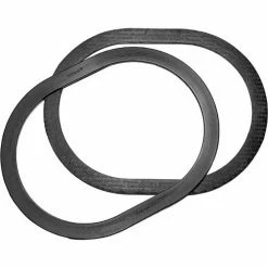 TOPOG-E Series 180 Manway Gasket, 11" x 15" x 1-1/4", Black Rubber, Obround, 2 Pack