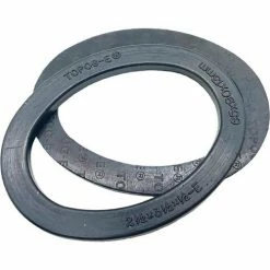 TOPOG-E Series 180 Handhole Gasket, 3" x 4-1/2" x 5/8", Black Rubber, Elliptical, 2 Pack