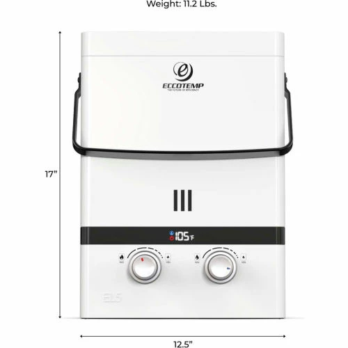 Eccotemp Luxé Outdoor Portable Tankless Water Heater, EccoFlo Diaphragm, Strainer,1.5 GPM, 12V Pump 5 Eccotemp Luxé Outdoor Portable Tankless Water Heater, EccoFlo Diaphragm, Strainer,1.5 GPM, 12V Pump - Image 3
