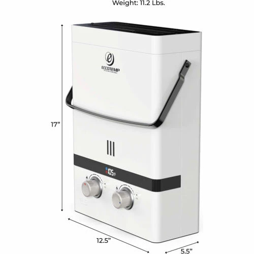 Eccotemp Luxé Outdoor Portable Tankless Water Heater, EccoFlo Diaphragm, Strainer,1.5 GPM, 12V Pump 7 Eccotemp Luxé Outdoor Portable Tankless Water Heater, EccoFlo Diaphragm, Strainer,1.5 GPM, 12V Pump - Image 5