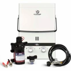 Eccotemp Luxé Outdoor Portable Tankless Water Heater, EccoFlo Diaphragm, Strainer,1.85 GPM, 12V Pump