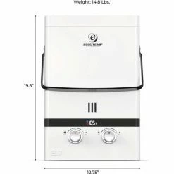 Eccotemp Luxé Outdoor Portable Tankless Water Heater, EccoFlo Diaphragm, Strainer,1.85 GPM, 12V Pump -Pumps Sales EL7 PS 3