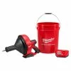 Milwaukee® 2571-21 M12™ Drain Snake Cleaning Machine Kit W/5/16"x25' Cable & 5 Gal Bucket -Pumps Sales MLW 2571 21