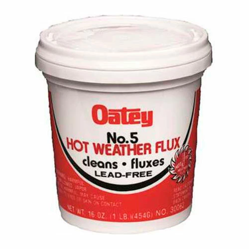 Oatey 30062 No. 5 Paste Flux - Hot Weather 16 oz. - Pkg Qty 12 3 Oatey 30062 No. 5 Paste Flux - Hot Weather 16 oz. - Pkg Qty 12
